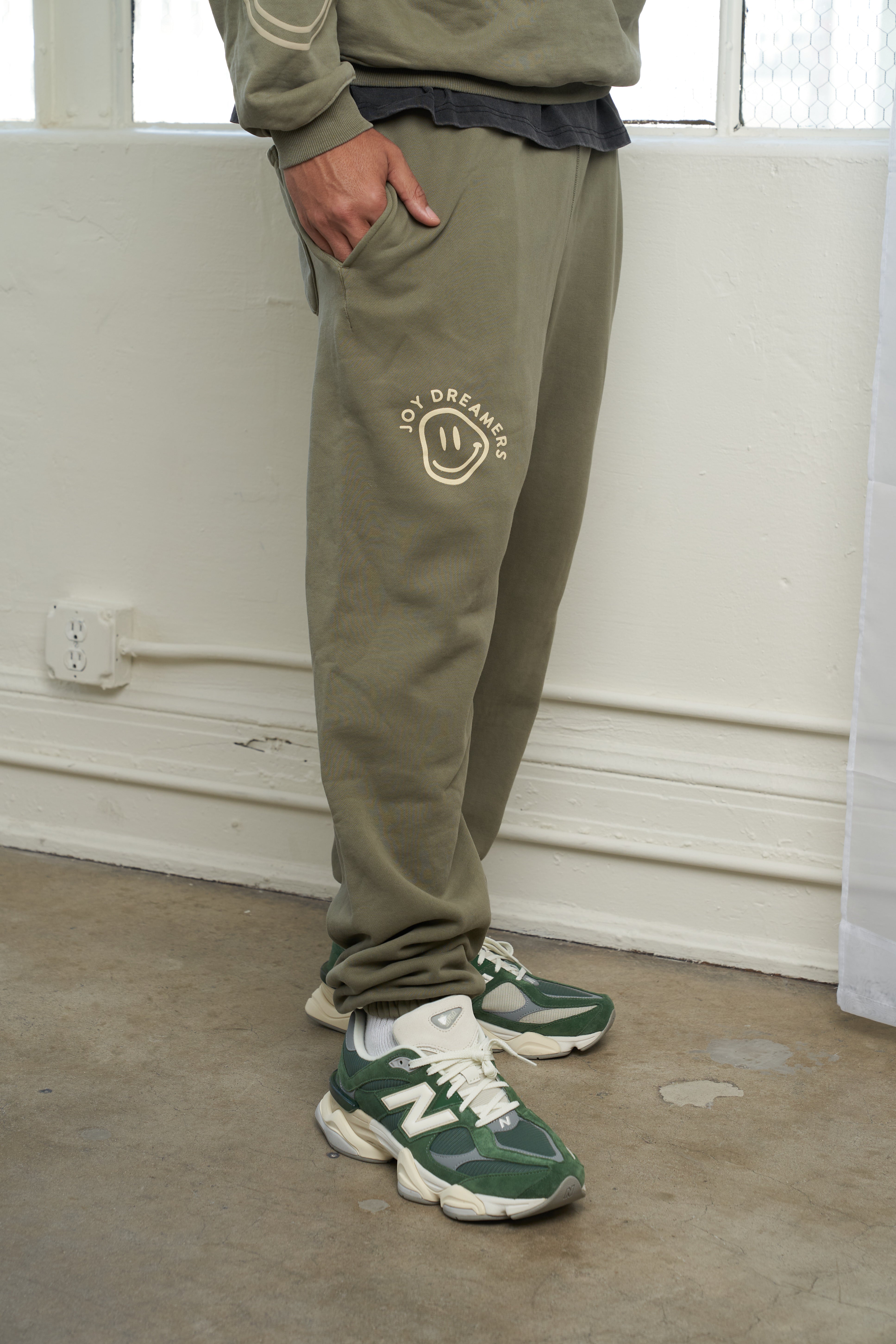 Joy Dreamer Olive Green Sweatpants Joy Dreamers
